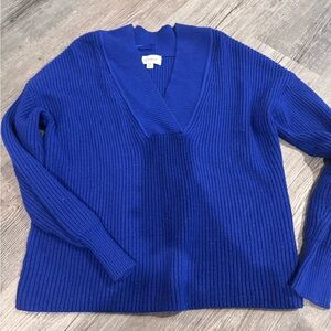 Evereve Royal Blue V-Neck Sweater